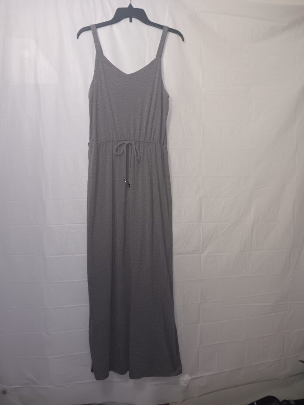 LILDY ADJUSTABLE BUTTON SPAGHETTI STRAP CINCHED WAIST SLIT SIDES MAXI DRESS - Picture 10 of 11